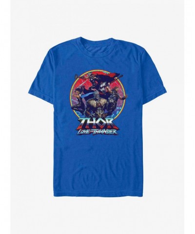 Sale Item Marvel Thor: Love And Thunder Group Emblem T-Shirt $6.06 T-Shirts