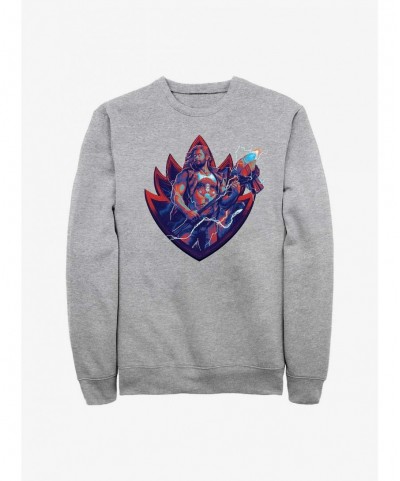 Exclusive Price Marvel Thor: Love And Thunder Guardian Thor Badge Sweatshirt $13.58 Sweatshirts