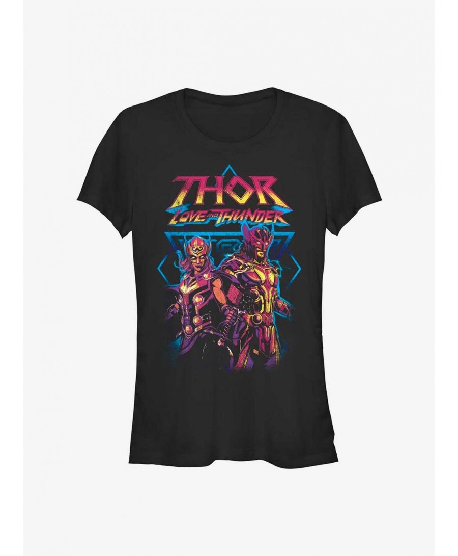 Crazy Deals Marvel Thor: Love and Thunder Grunge Thunder Girls T-Shirt $6.63 T-Shirts