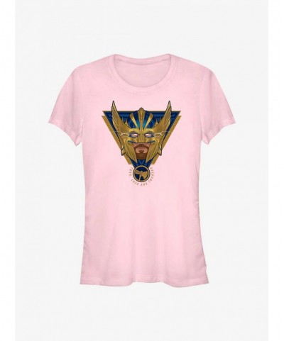 High Quality Marvel Thor: Love and Thunder Electric Triangle Badge Girls T-Shirt $5.66 T-Shirts