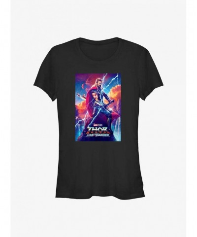 Hot Selling Marvel Thor: Love and Thunder Asgardian Movie Poster Girls T-Shirt $7.60 T-Shirts