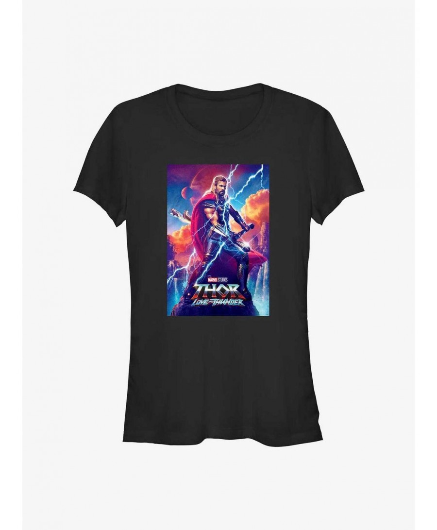 Hot Selling Marvel Thor: Love and Thunder Asgardian Movie Poster Girls T-Shirt $7.60 T-Shirts