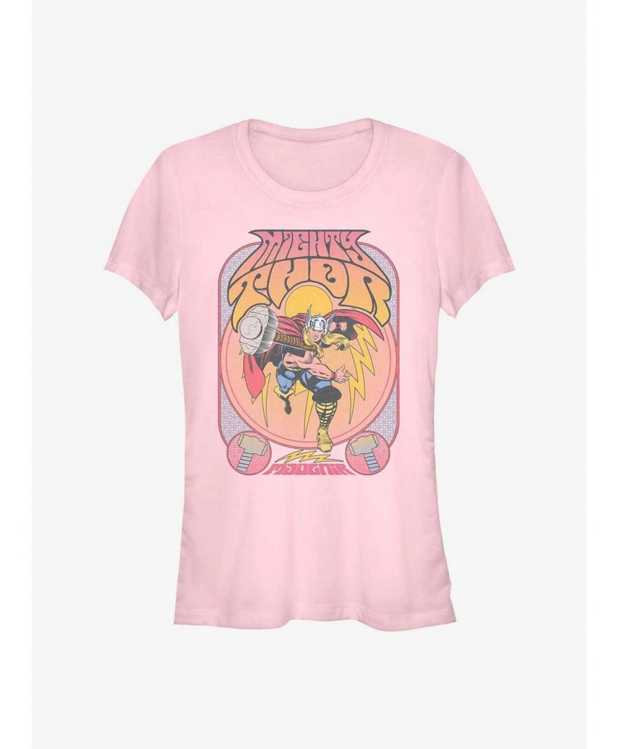 Sale Item Marvel Mighty Thor Mjolnir Girls T-Shirt $6.63 T-Shirts