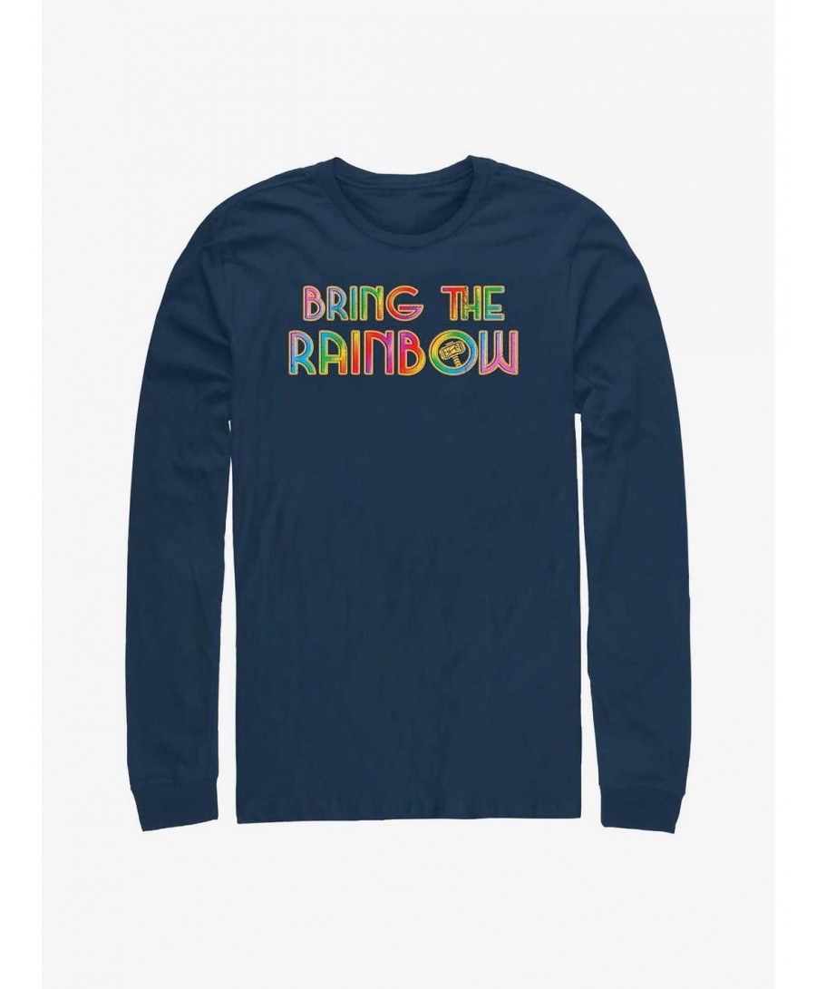 Unique Marvel Thor: Love and Thunder Bring The Rainbow Long-Sleeve T-Shirt $10.00 T-Shirts