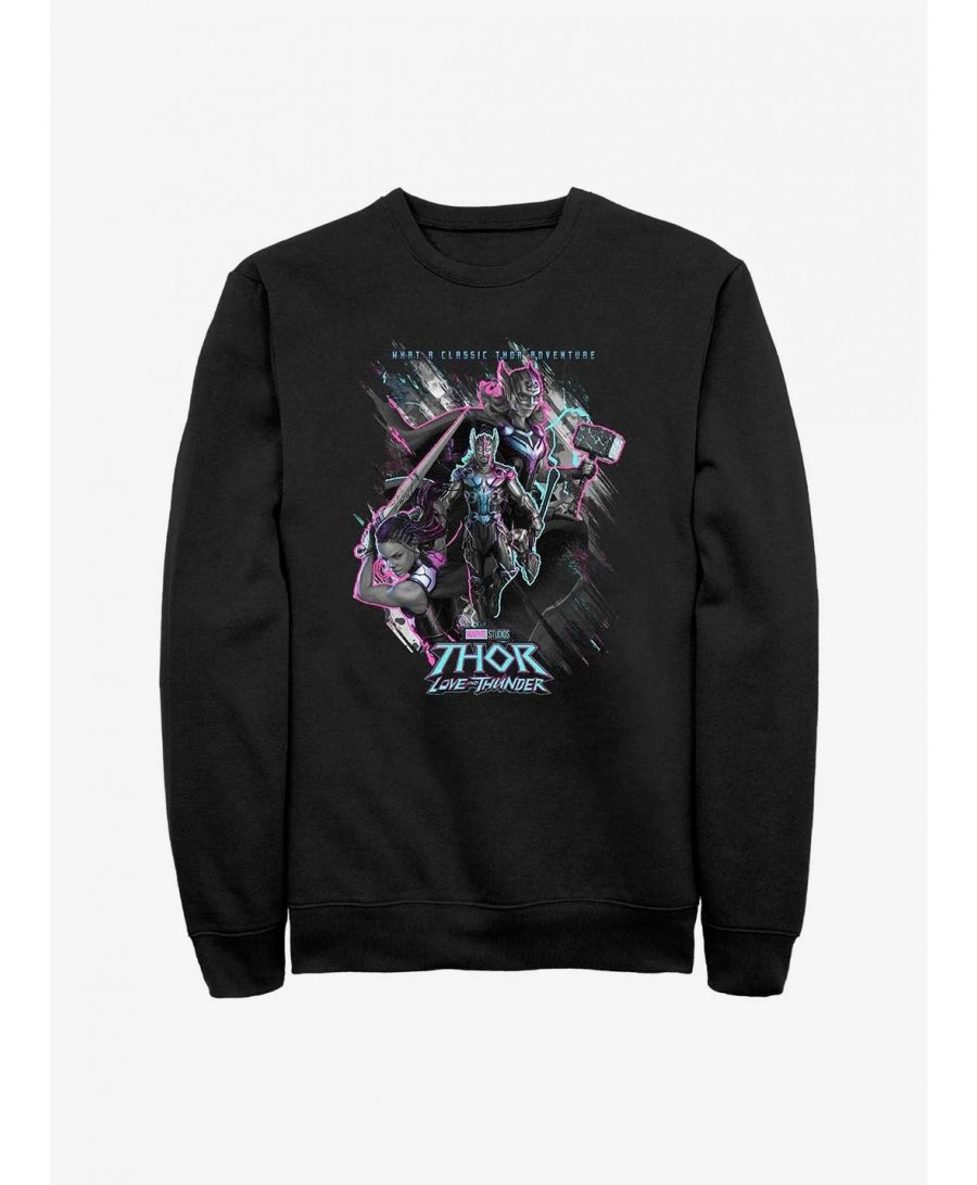 Exclusive Price Marvel Thor: Love And Thunder Classic Adventure Sweatshirt $13.87 Sweatshirts