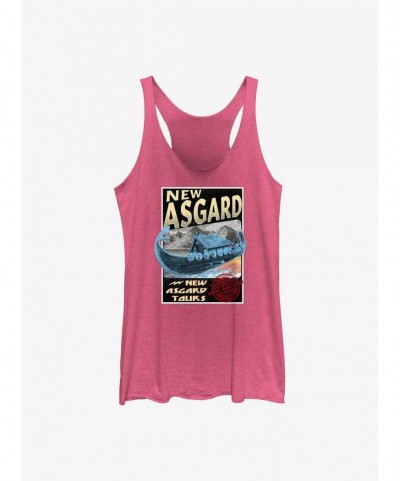 Absolute Discount Marvel Thor: Love And Thunder New Asgard Destination Girl's Tank $9.68 Tanks