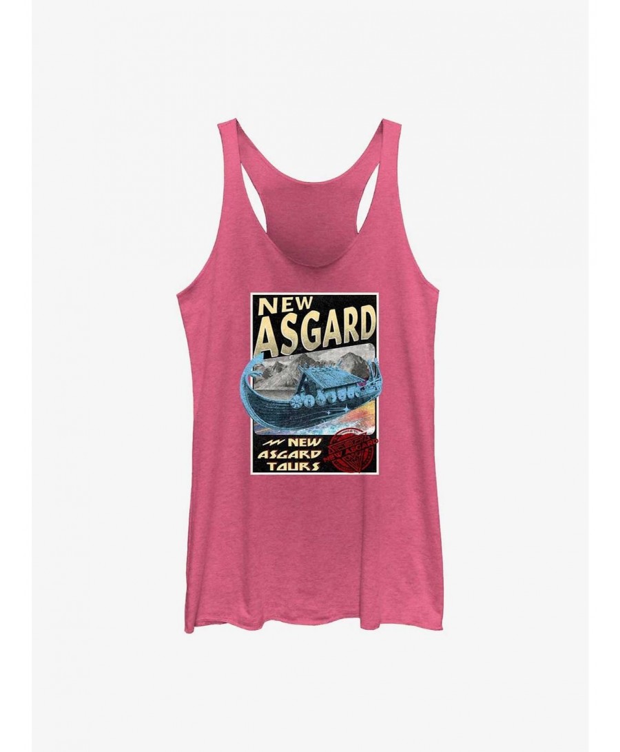 Absolute Discount Marvel Thor: Love And Thunder New Asgard Destination Girl's Tank $9.68 Tanks