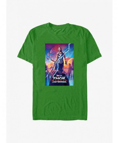 Value Item Marvel Thor: Love and Thunder Valkyrie Movie Poster T-Shirt $5.75 T-Shirts