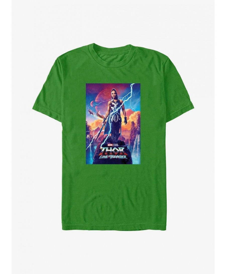 Value Item Marvel Thor: Love and Thunder Valkyrie Movie Poster T-Shirt $5.75 T-Shirts