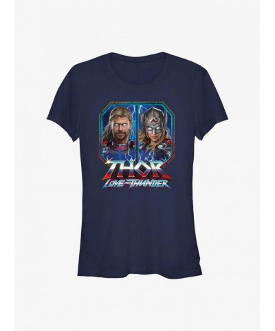 Huge Discount Marvel Thor: Love and Thunder Thor Portraits Box Up Girls T-Shirt $7.44 T-Shirts