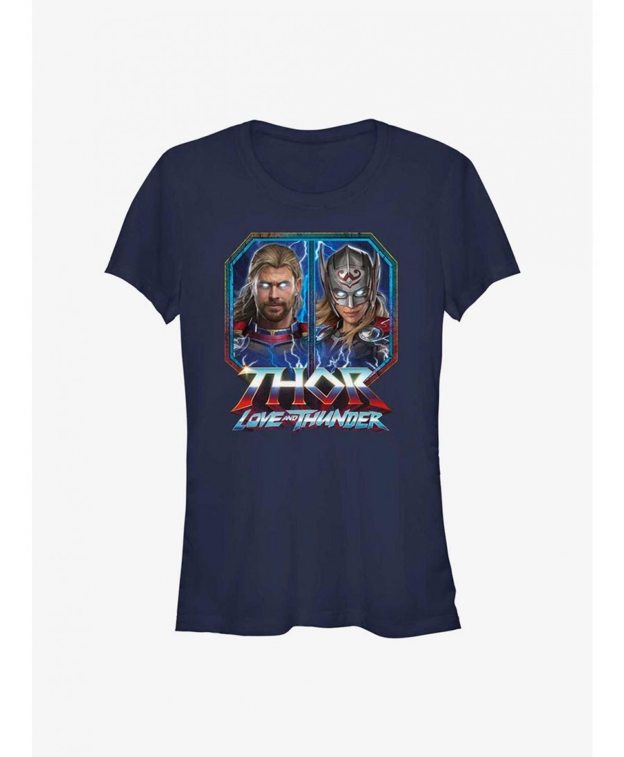 Huge Discount Marvel Thor: Love and Thunder Thor Portraits Box Up Girls T-Shirt $7.44 T-Shirts