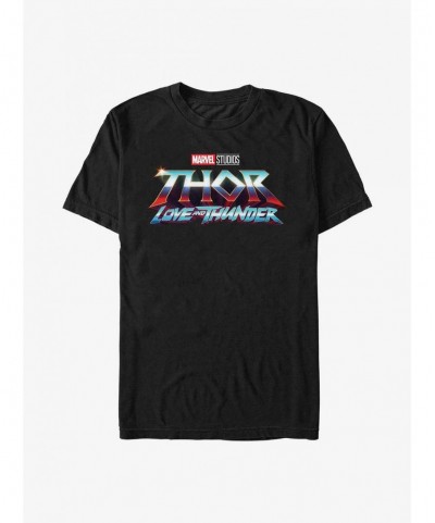 Limited-time Offer Marvel Thor: Love And Thunder Movie Logo T-Shirt $4.66 T-Shirts