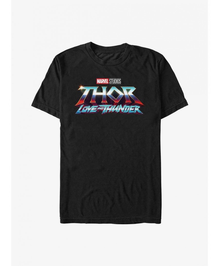 Limited-time Offer Marvel Thor: Love And Thunder Movie Logo T-Shirt $4.66 T-Shirts