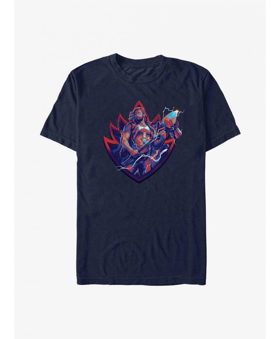 Pre-sale Discount Marvel Thor: Love And Thunder Guardian Thor Badge T-Shirt $5.75 T-Shirts