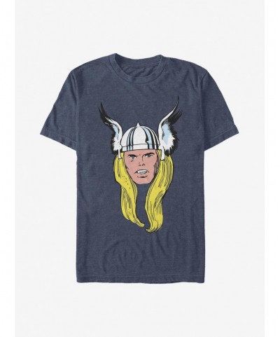 Bestselling Marvel Thor Cartoon Head T-Shirt $7.61 T-Shirts