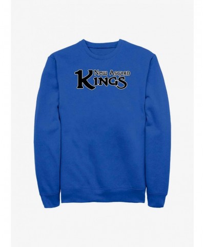 Cheap Sale Marvel Thor: Love and Thunder New Asgard Kings Logo Sweatshirt $13.28 Sweatshirts