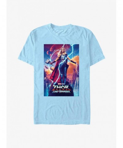Bestselling Marvel Thor: Love and Thunder Mighty Thor Movie Poster T-Shirt $5.90 T-Shirts