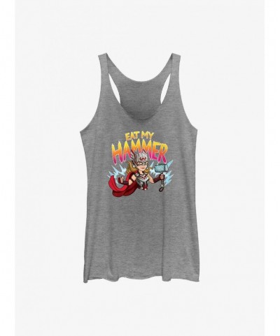 Trendy Marvel Thor: Love and Thunder Mighty Thor Eat My Hammer Girls Tank $9.32 Tanks