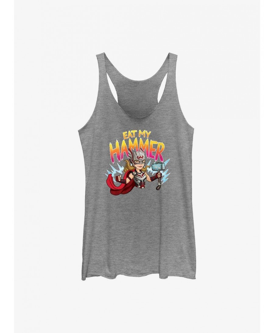 Trendy Marvel Thor: Love and Thunder Mighty Thor Eat My Hammer Girls Tank $9.32 Tanks