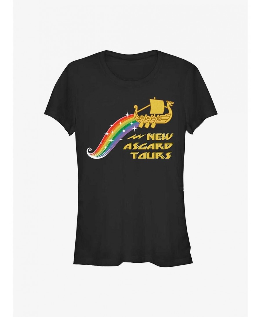 Festival Price Marvel Thor: Love and Thunder Rainbow Tours Girls T-Shirt $5.82 T-Shirts