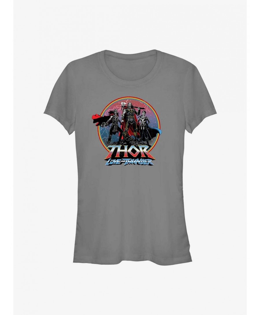 Wholesale Marvel Thor: Love and Thunder Asgardians Circle Badge Girls T-Shirt $7.12 T-Shirts