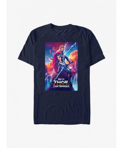 Wholesale Marvel Thor: Love and Thunder Asgardian Movie Poster T-Shirt $6.68 T-Shirts