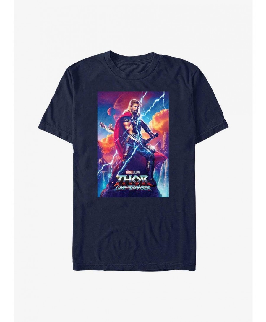 Wholesale Marvel Thor: Love and Thunder Asgardian Movie Poster T-Shirt $6.68 T-Shirts