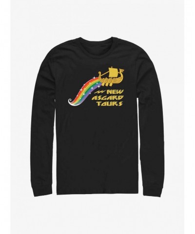 Fashion Marvel Thor: Love And Thunder Rainbow Tours Long Sleeve T-Shirt $10.53 T-Shirts