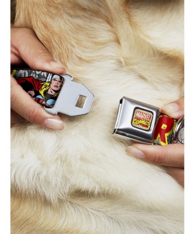 Fashion Marvel The Mighty Thor Action Poses Seatbelt Buckle Dog Collar $10.21 Pet Collars