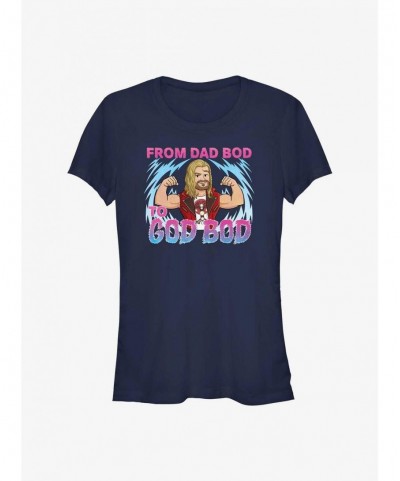 Wholesale Marvel Thor: Love and Thunder Dad Bod To God Bod Girls T-Shirt $4.85 T-Shirts