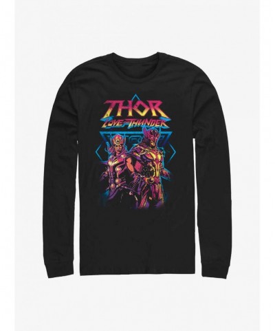 Premium Marvel Thor: Love And Thunder Grunge Thunder Long Sleeve T-Shirt $11.32 T-Shirts