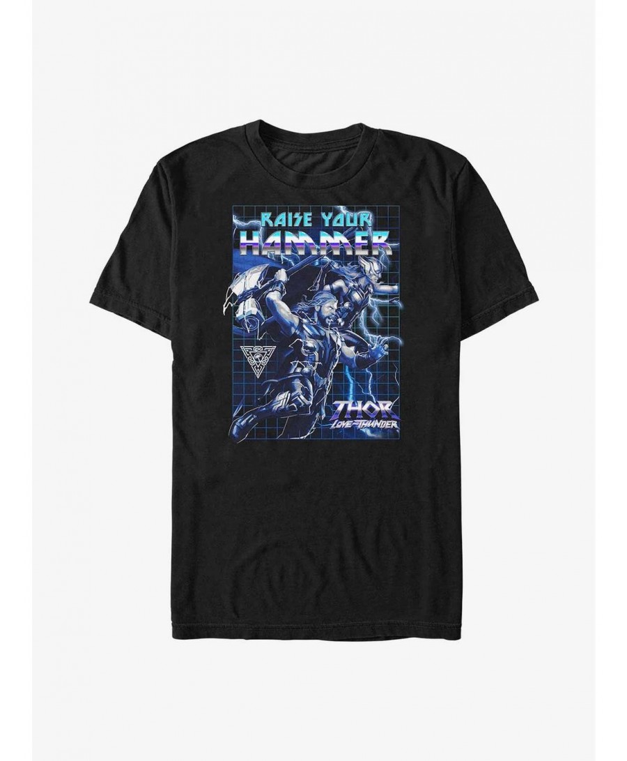 New Arrival Marvel Thor: Love And Thunder Raise Your Hammer T-Shirt $7.30 T-Shirts