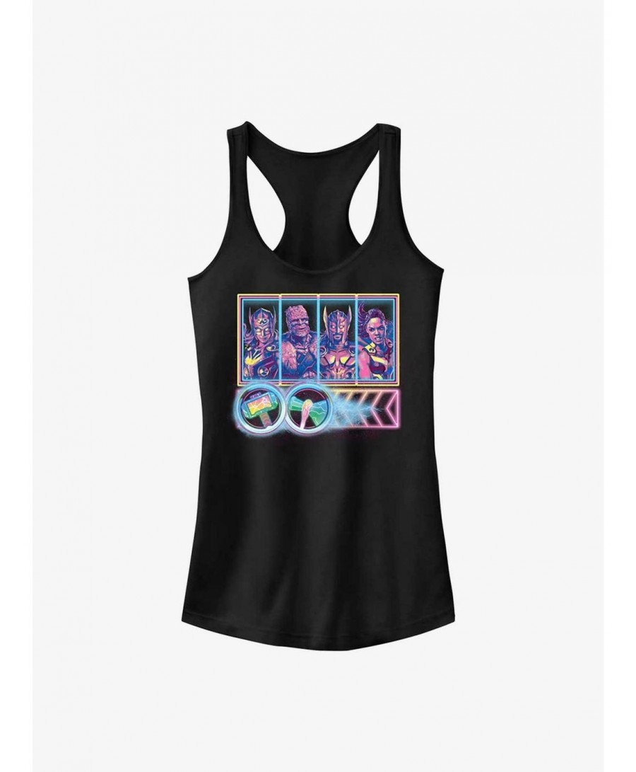 New Arrival Marvel Thor: Love and Thunder Neon Thunder Love Girls Tank $7.77 Tanks