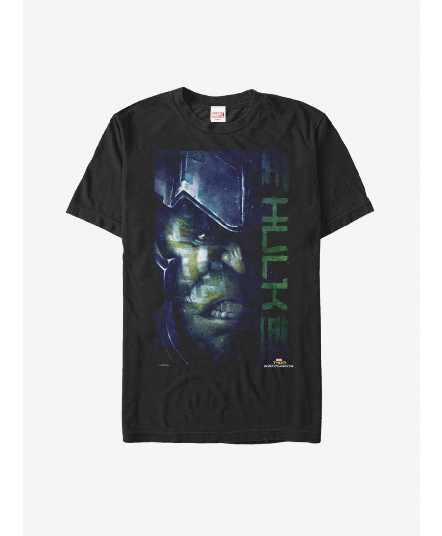 Flash Deal Marvel Thor: Ragnarok Hulk Face T-Shirt $6.37 T-Shirts