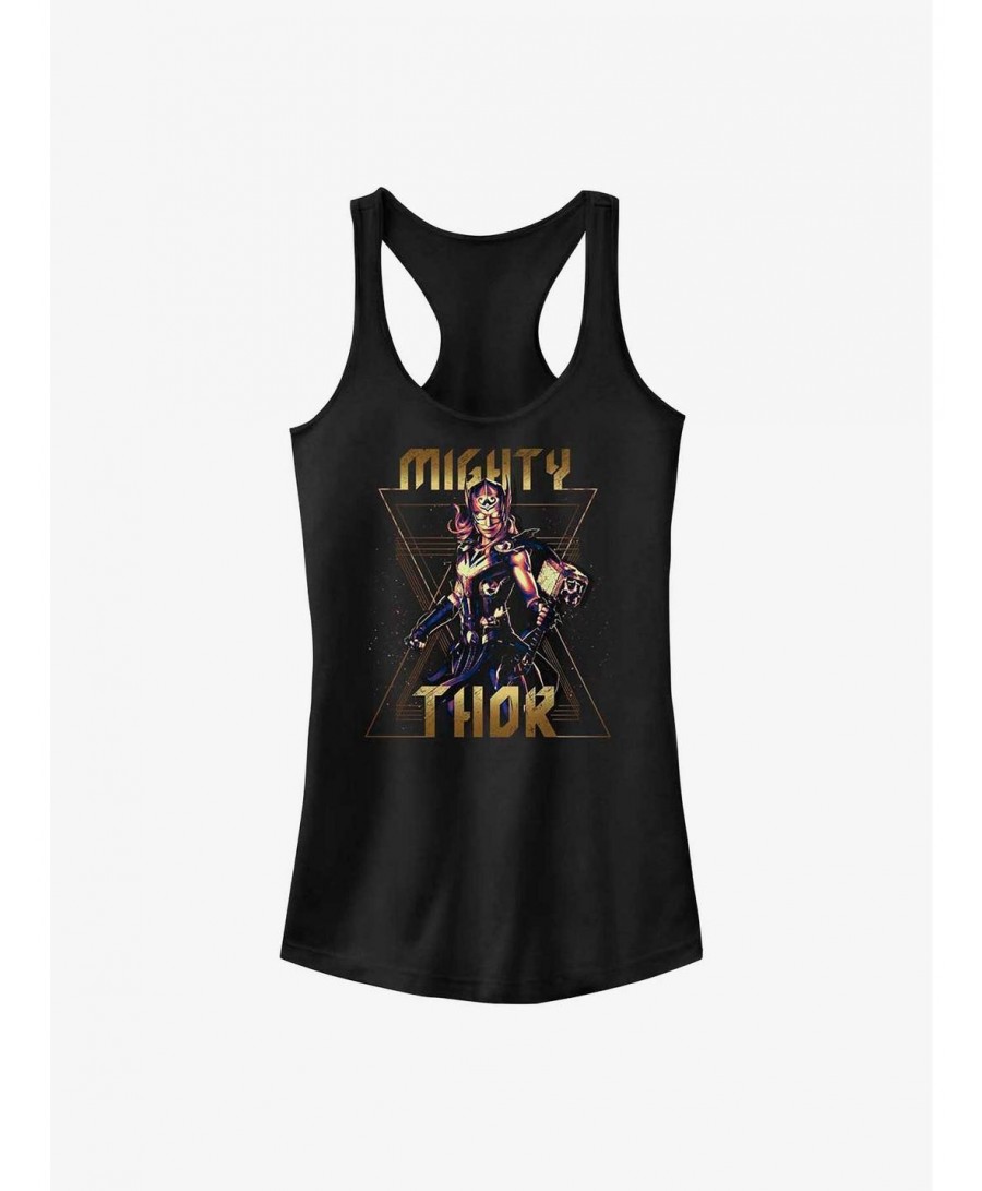 Cheap Sale Marvel Thor: Love and Thunder Metal Mighty Thor Girls Tank $6.37 Tanks