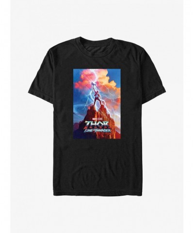 Exclusive Marvel Thor: Love and Thunder Movie Poster T-Shirt $5.44 T-Shirts