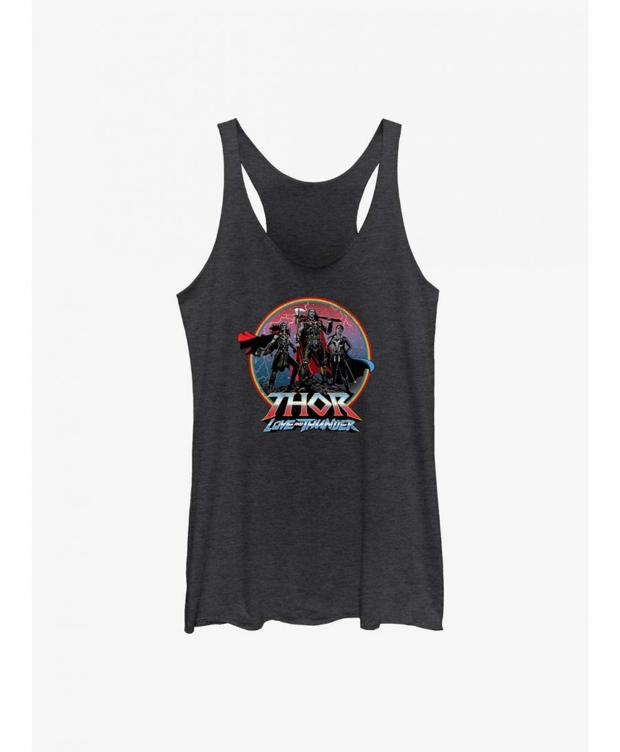 Sale Item Marvel Thor: Love And Thunder Asgardians Circle Badge Girl's Tank $10.33 Tanks