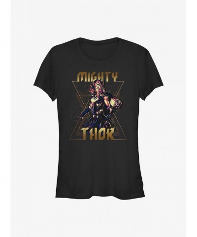 Clearance Marvel Thor: Love and Thunder Metal Mighty Thor Girls T-Shirt $7.77 T-Shirts