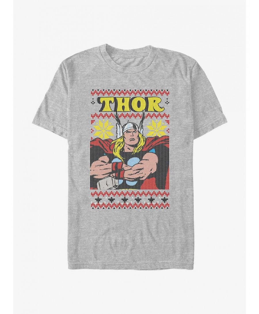 Limited Time Special Marvel Thor Asgardian Ugly Christmas T-Shirt $5.75 T-Shirts