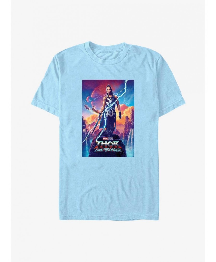 Low Price Marvel Thor: Love and Thunder Valkyrie Movie Poster T-Shirt $5.59 T-Shirts