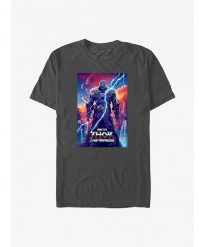 Pre-sale Marvel Thor: Love and Thunder Korg Movie Poster T-Shirt $7.45 T-Shirts