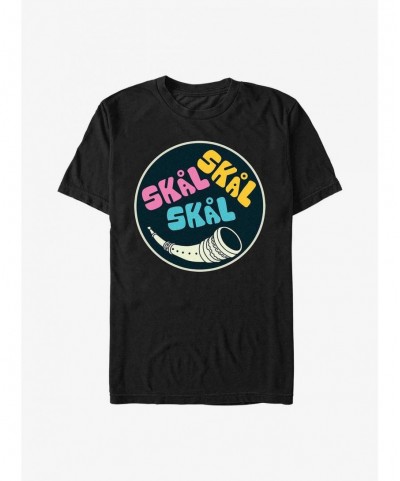 Discount Marvel Thor: Love And Thunder Skal Badge T-Shirt $6.06 T-Shirts