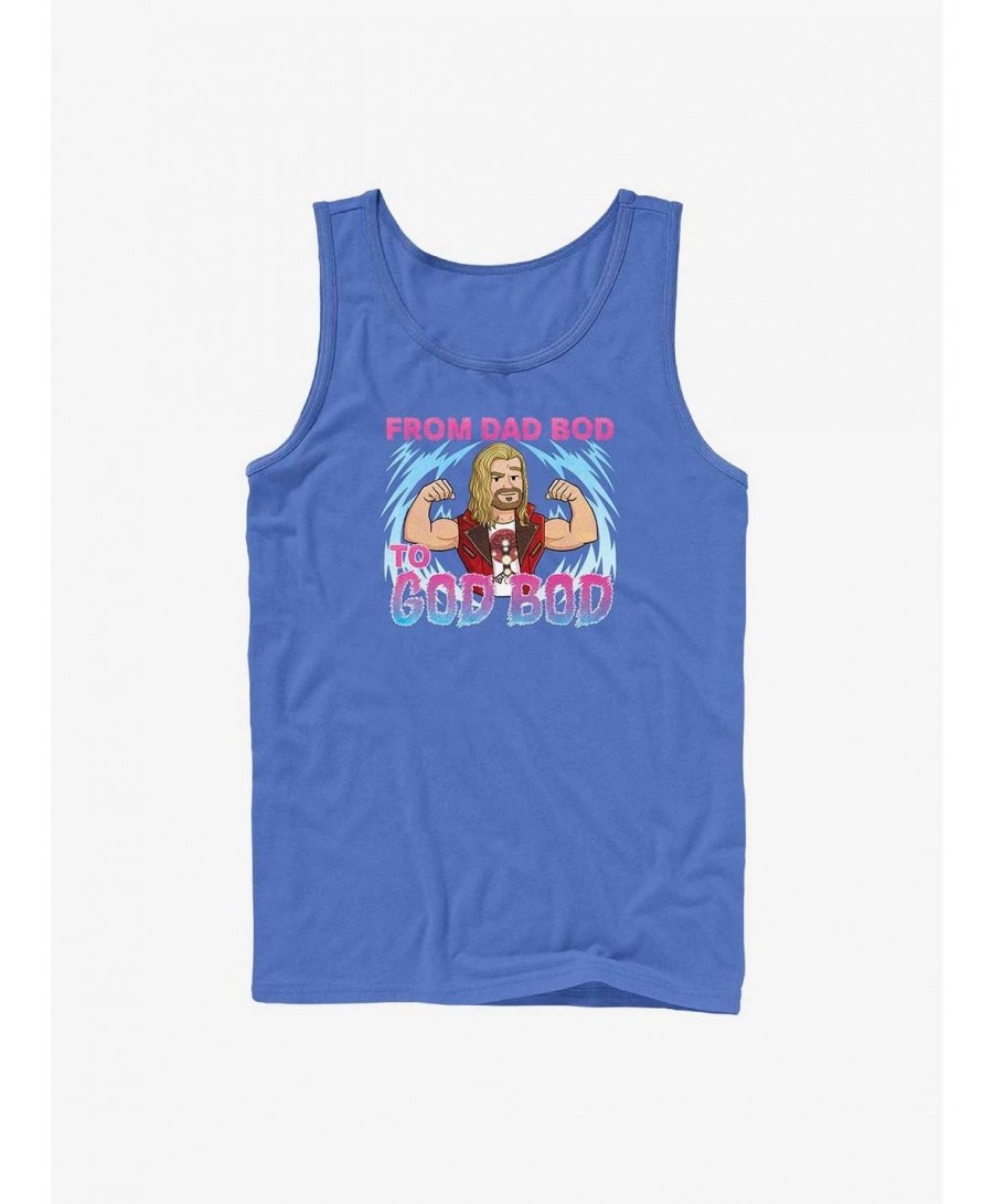 Clearance Marvel Thor: Love and Thunder Dad Bod To God Bod Tank $8.96 Tanks