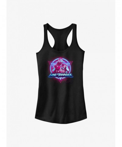 Flash Deal Marvel Thor: Love and Thunder Cosmic Thor Badge Girls Tank $9.96 Tanks