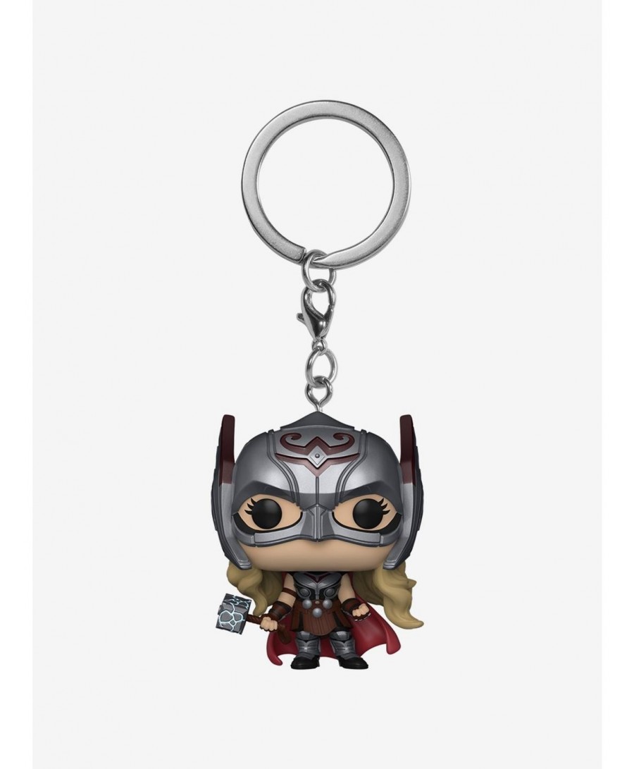 Low Price Funko Marvel Thor: Love And Thunder Pocket Pop! Mighty Thor Vinyl Key Chain $3.71 Key Chains