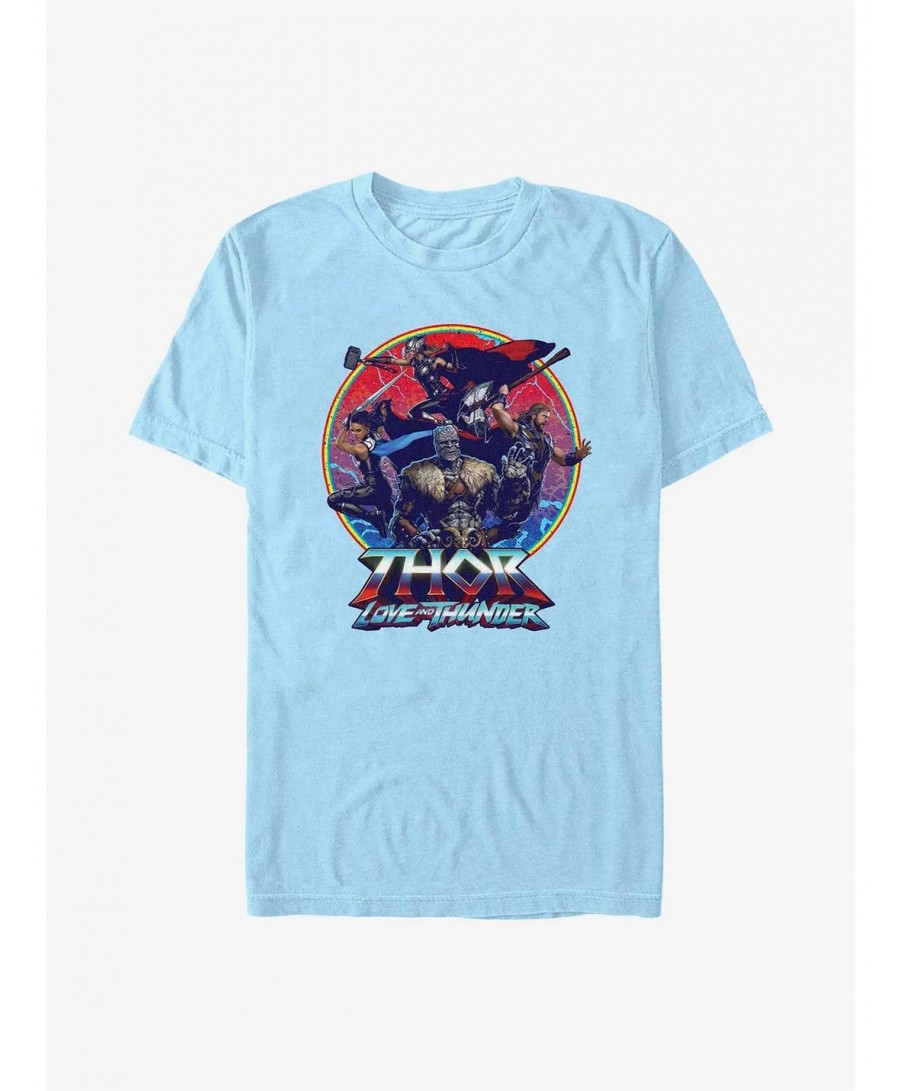 Festival Price Marvel Thor: Love And Thunder Group Emblem T-Shirt $5.44 T-Shirts