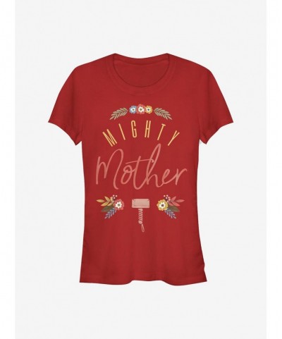 Seasonal Sale Marvel Thor Might Mother Floral Girls T-Shirt $7.28 T-Shirts