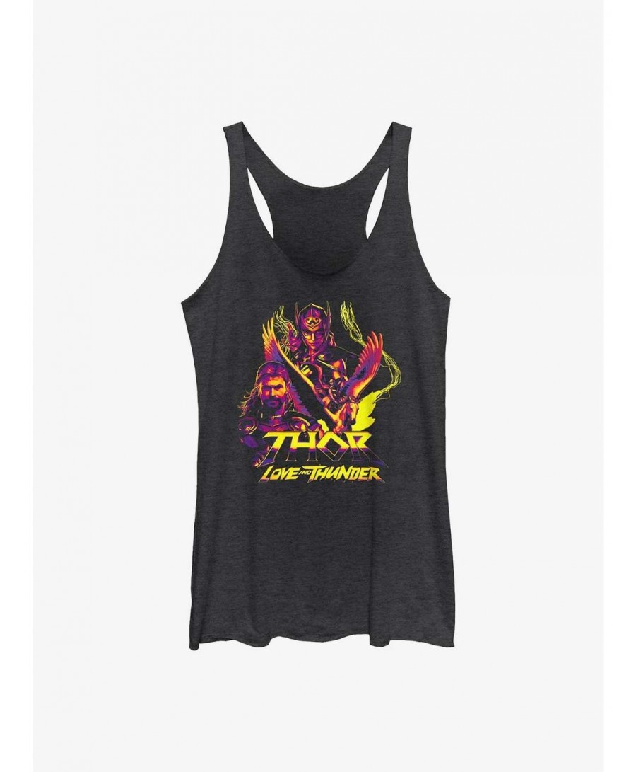 Exclusive Marvel Thor: Love And Thunder Character Pyramid Girl's Tank $9.90 Tanks