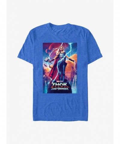 Big Sale Marvel Thor: Love and Thunder Mighty Thor Movie Poster T-Shirt $7.77 T-Shirts