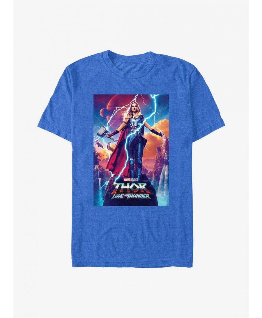 Big Sale Marvel Thor: Love and Thunder Mighty Thor Movie Poster T-Shirt $7.77 T-Shirts